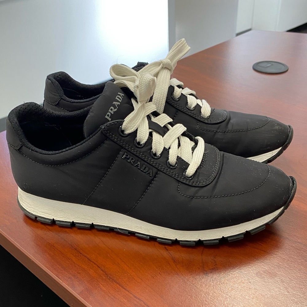 Black Prada Sneakers. Good condition.